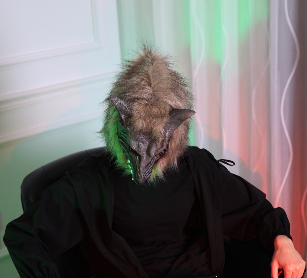Halloween Wolf Head Costume Mask - Vinyl - product details