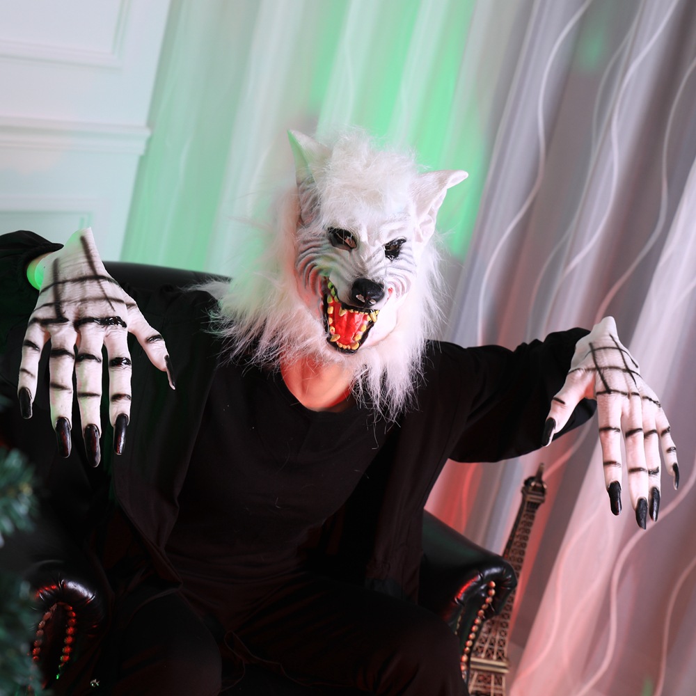 Halloween Wolf Head Costume Mask - Vinyl - product details