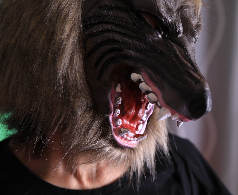 Halloween Wolf Head Costume Mask - Vinyl - product details