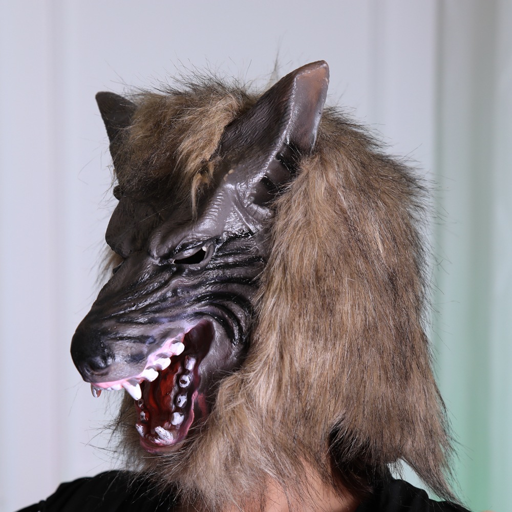 Halloween Wolf Head Costume Mask - Vinyl - product details
