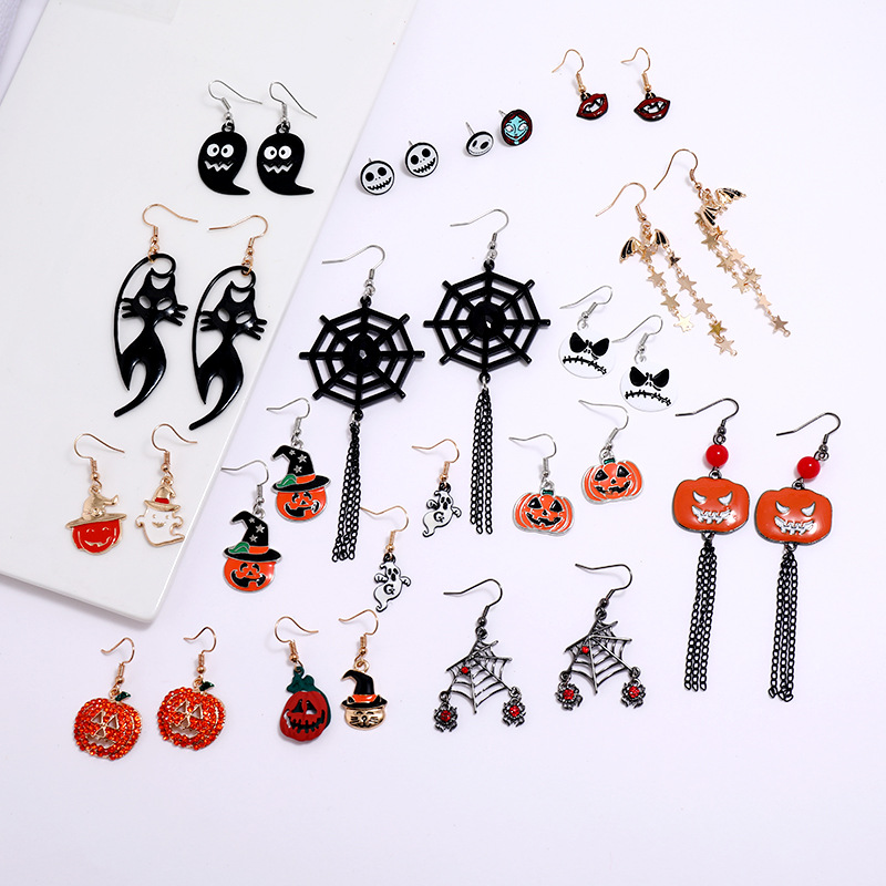 Halloween Themed Alloy Earrings - product details