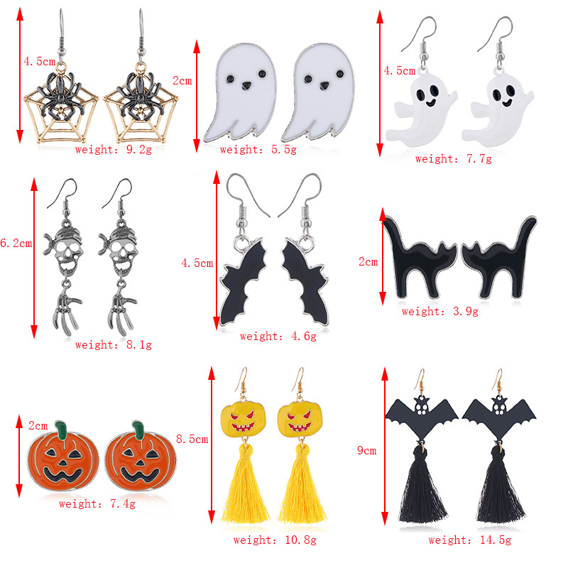 Halloween Themed Alloy Earrings - product details