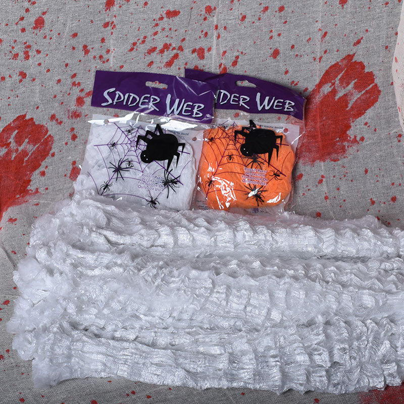 Halloween Synthetic Spider Web Decoration - Polyester - product details