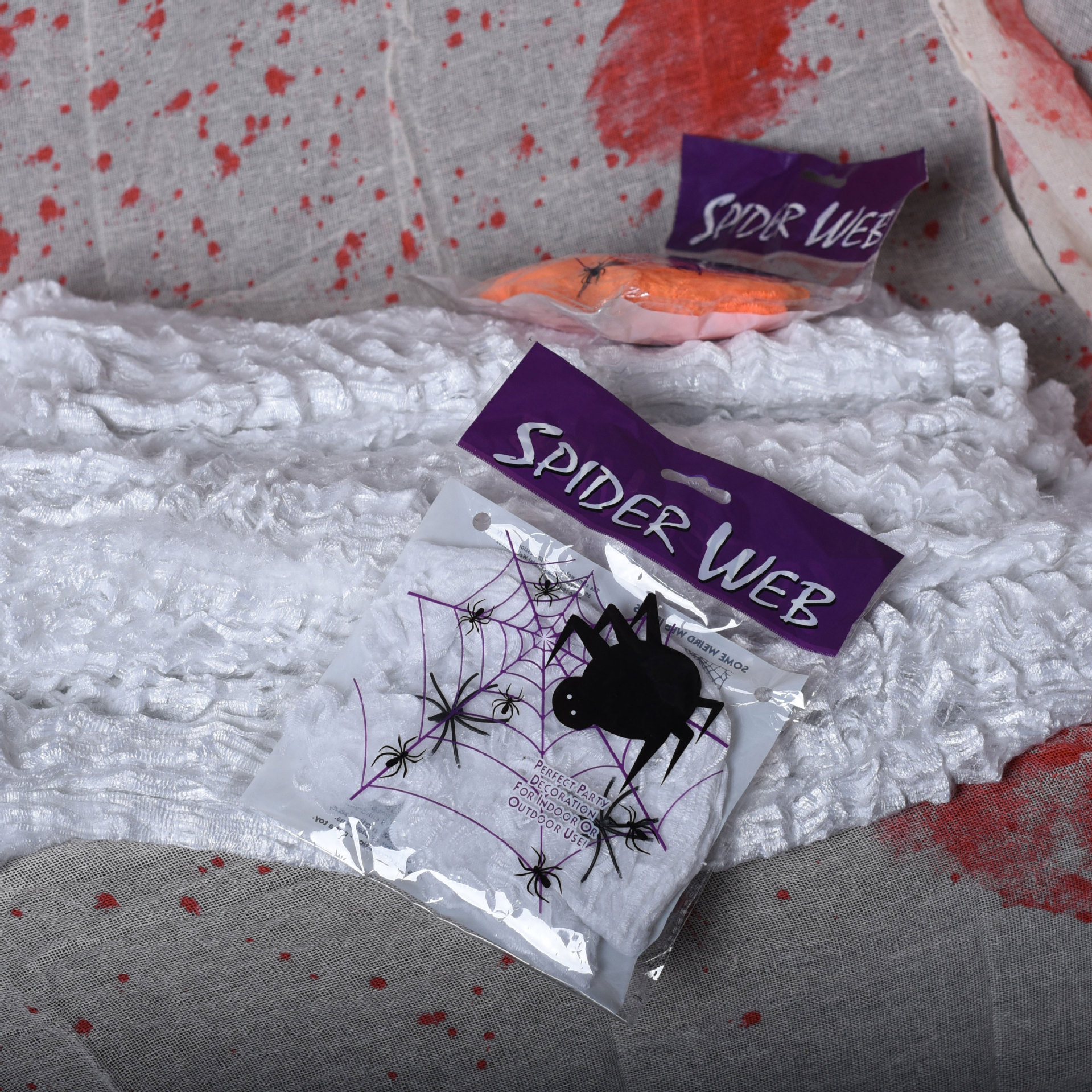 Halloween Synthetic Spider Web Decoration - Polyester - product details