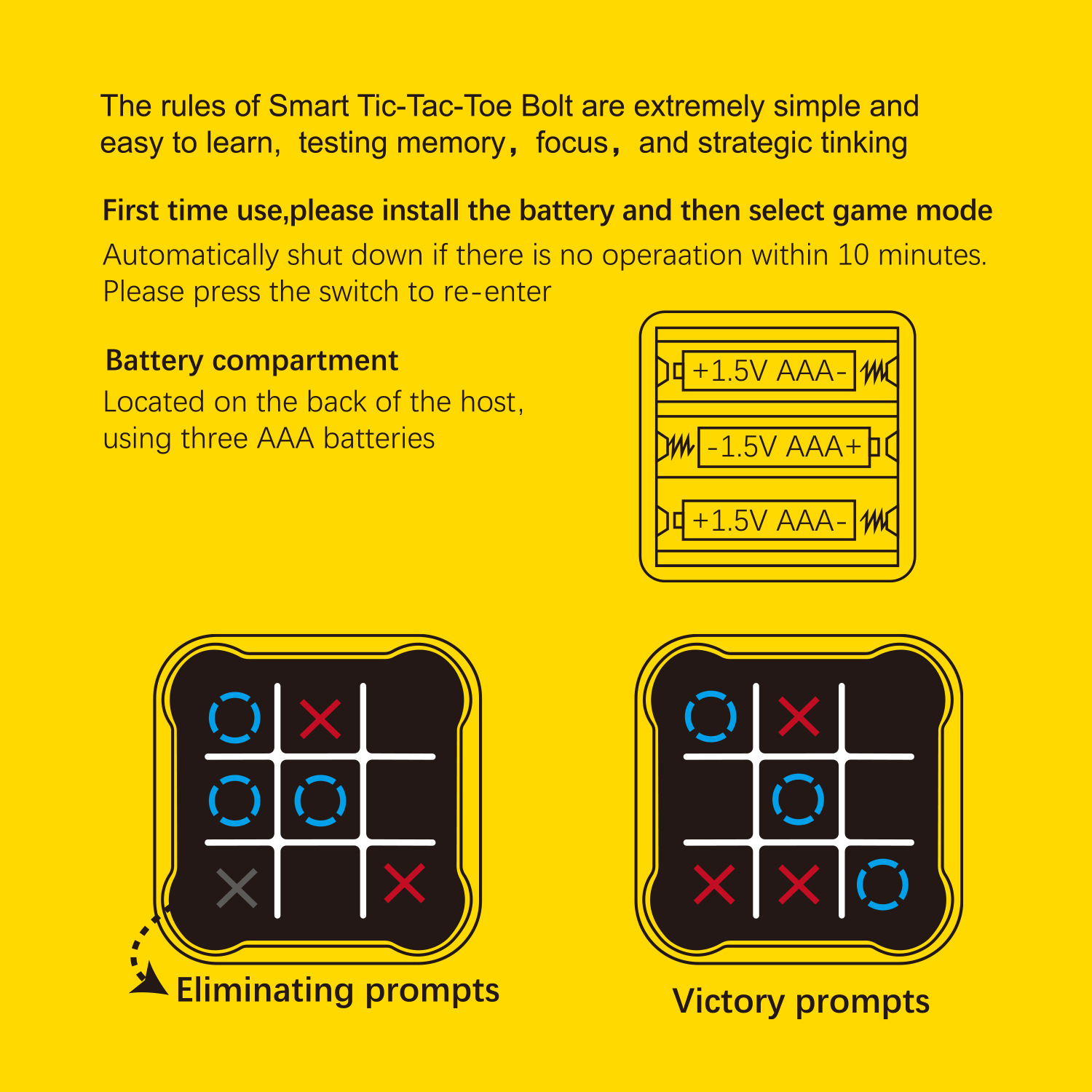 Electronic Tic-Tac-Toe Game – Memory & Two-Player Modes – image 4