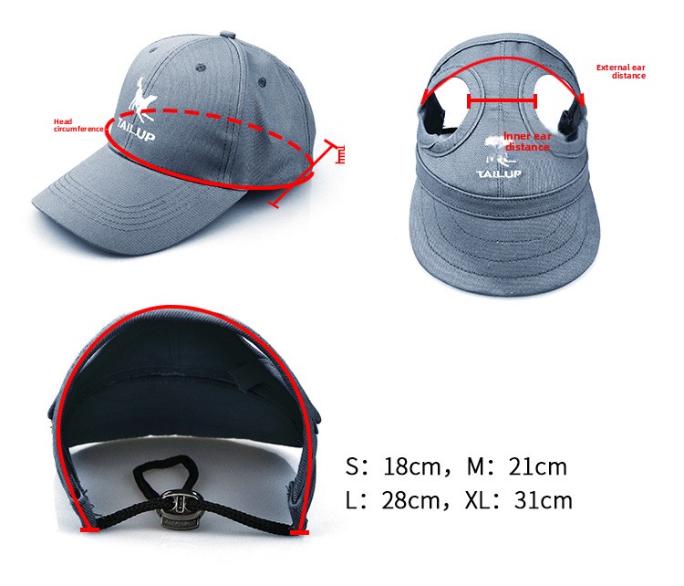 Pet baseball cap color options