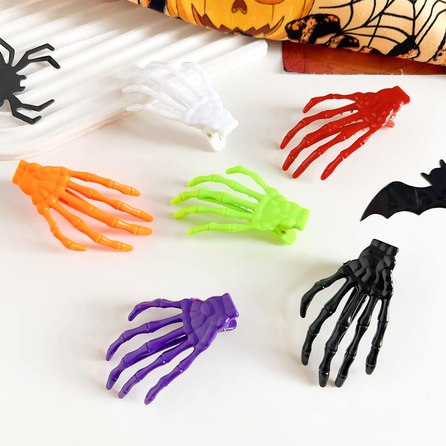 Halloween Skeleton Hand Hair Clip - product details