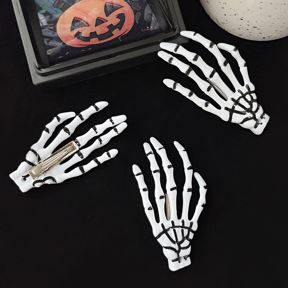 Halloween Skeleton Hand Hair Clip - product details