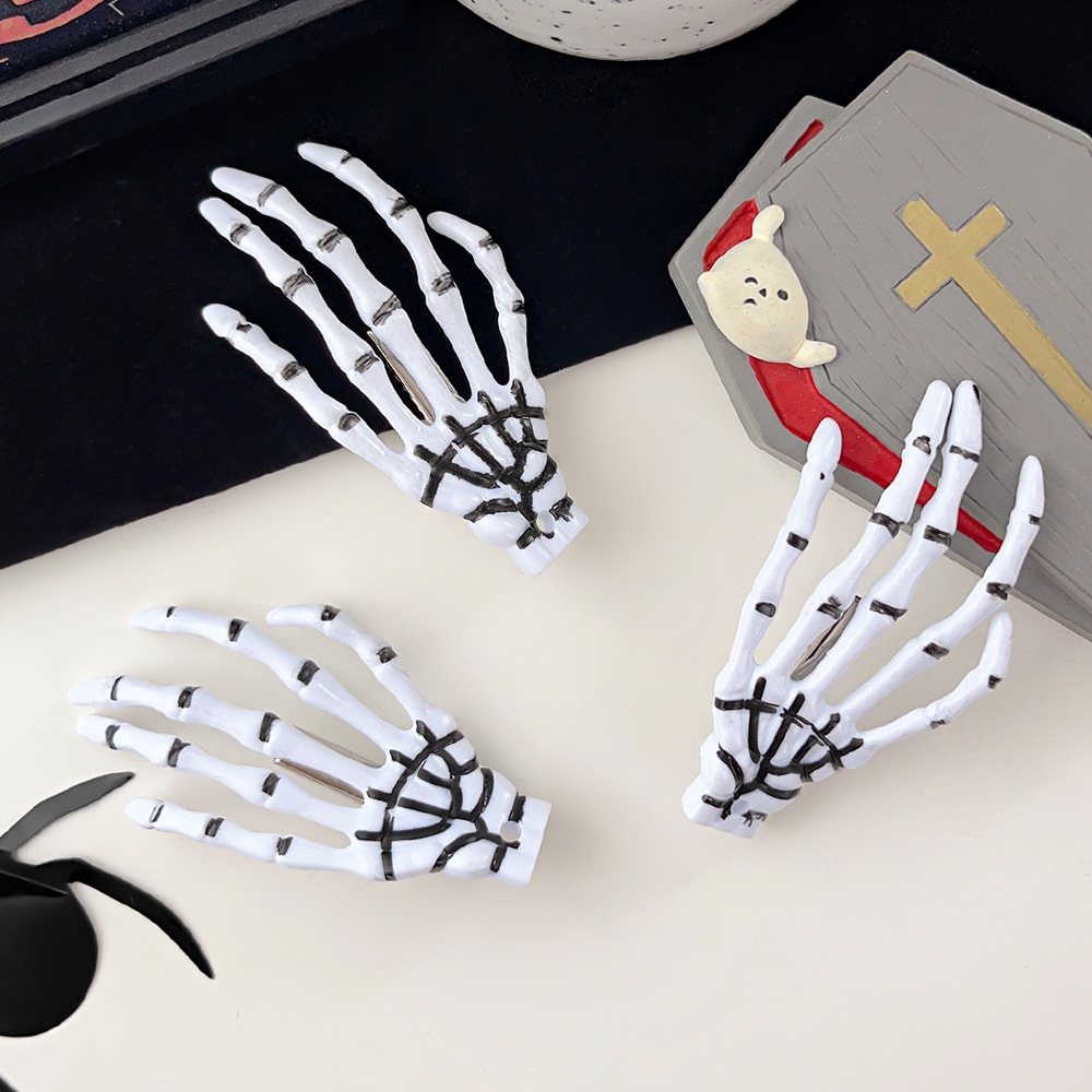 Halloween Skeleton Hand Hair Clip - product details