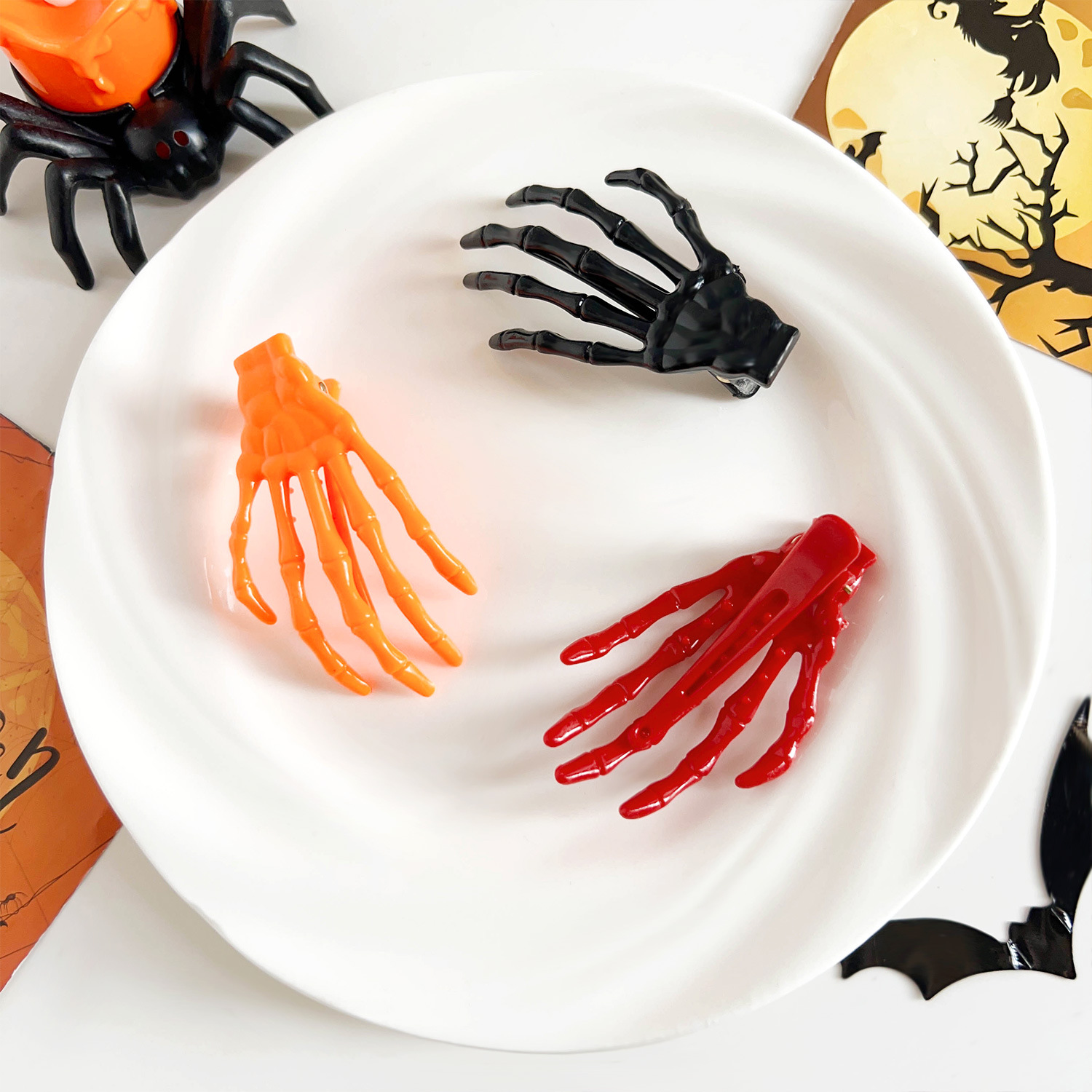 Halloween Skeleton Hand Hair Clip - product details