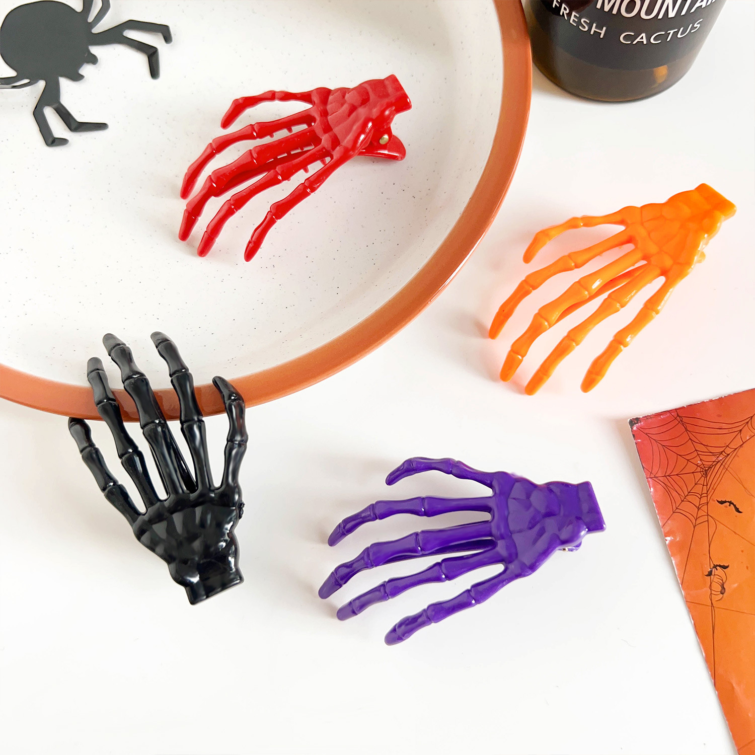 Halloween Skeleton Hand Hair Clip - product details