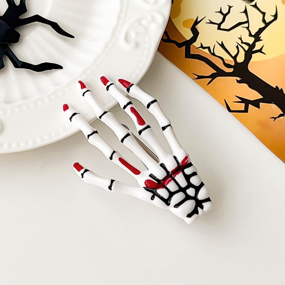 Halloween Skeleton Hand Hair Clip - product details