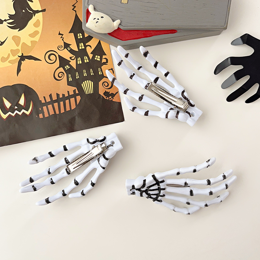 Halloween Skeleton Hand Hair Clip - product details