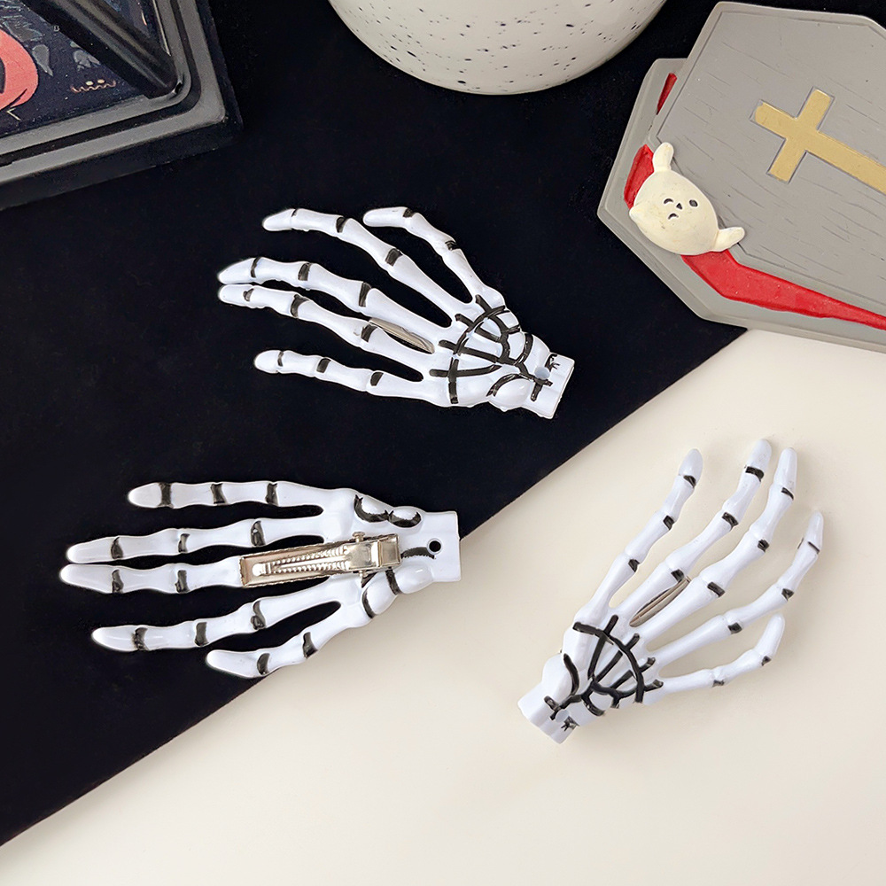 Halloween Skeleton Hand Hair Clip - product details