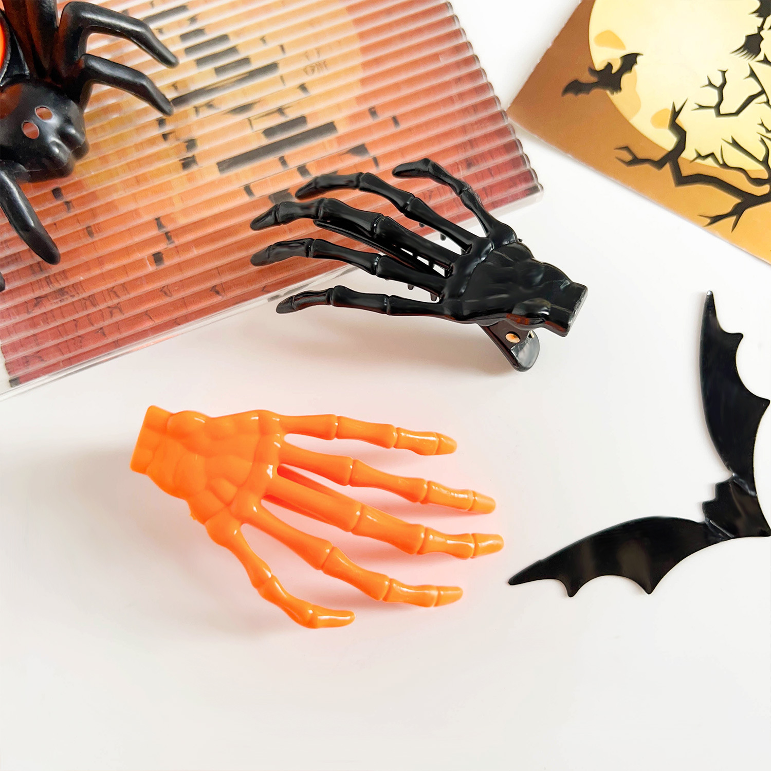 Halloween Skeleton Hand Hair Clip - product details