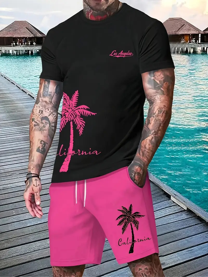 Short-sleeved T-shirt pants loose-fitting