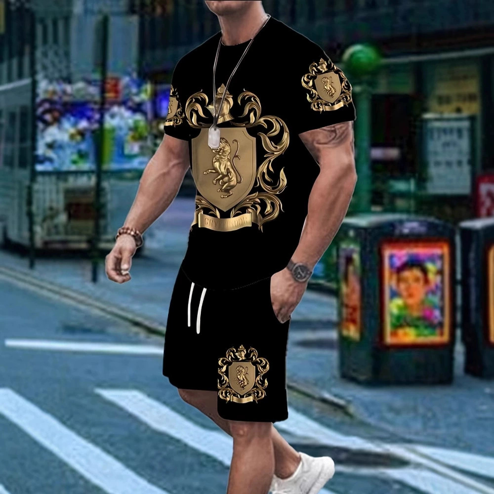 Short-sleeved T-shirt pants loose-fitting