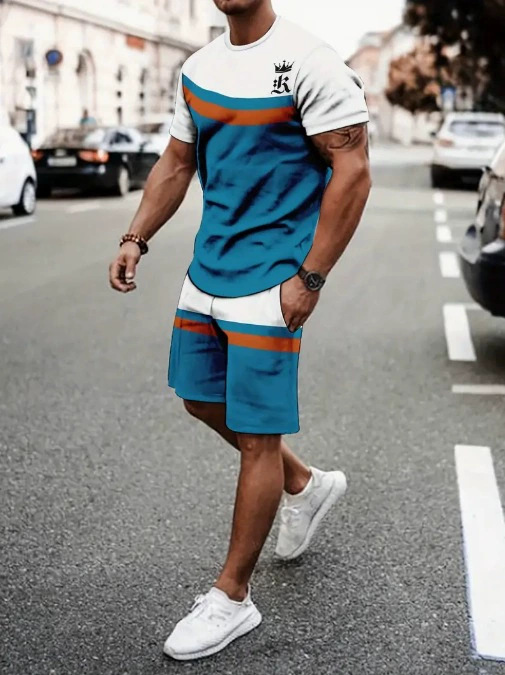Short-sleeved T-shirt pants loose-fitting