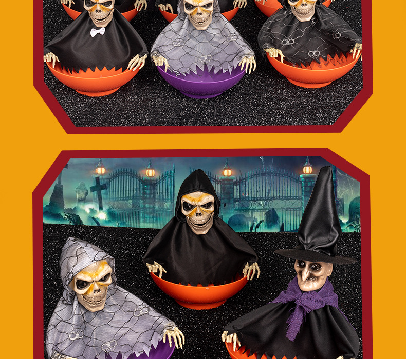 Halloween Electric Ghost Candy Tray Prop - product details