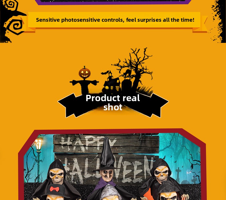 Halloween Electric Ghost Candy Tray Prop - product details