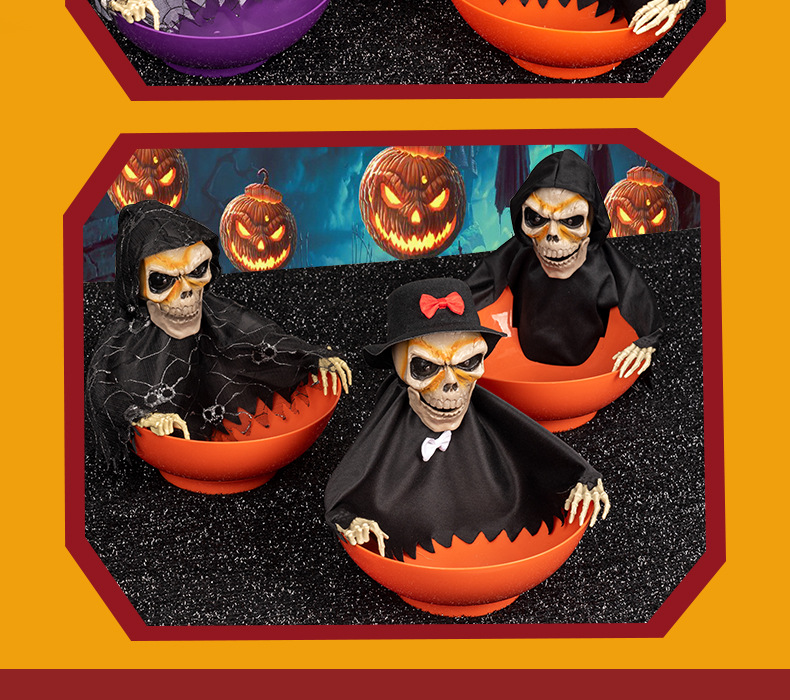 Halloween Electric Ghost Candy Tray Prop - product details