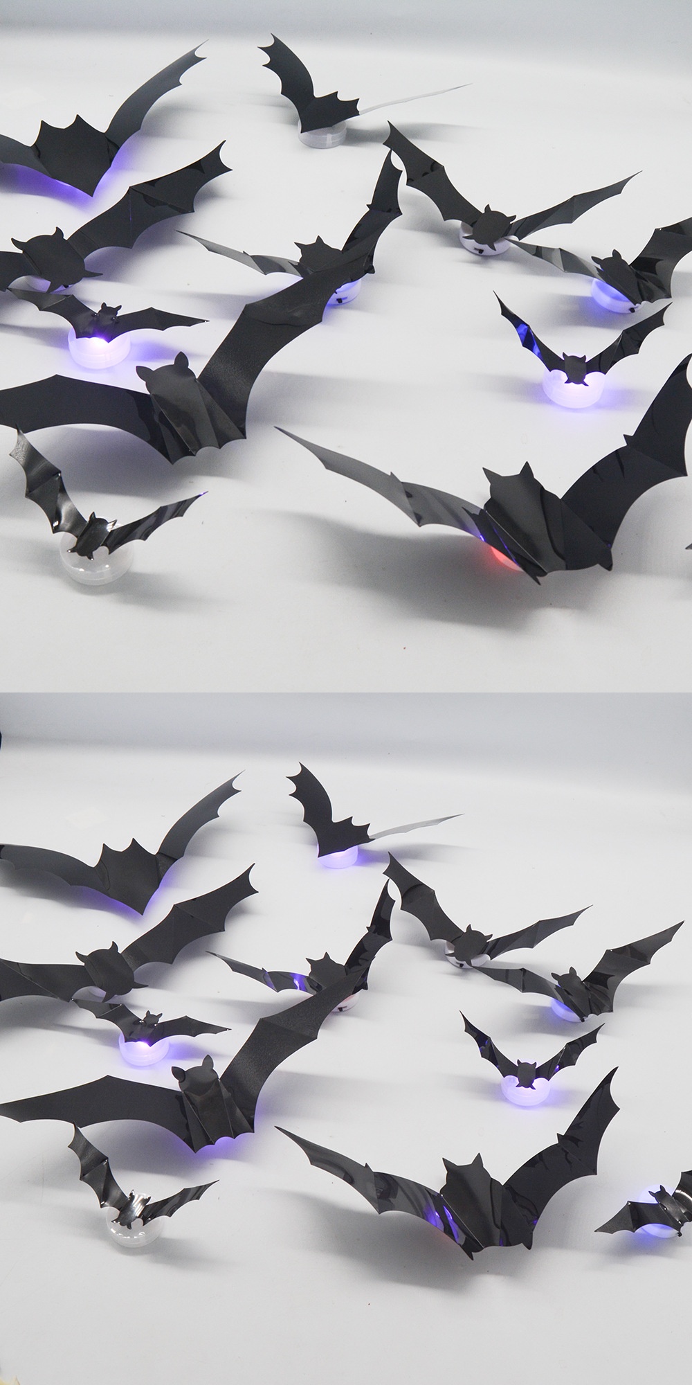 Halloween LED Glow Bat Wall Stickers - product details