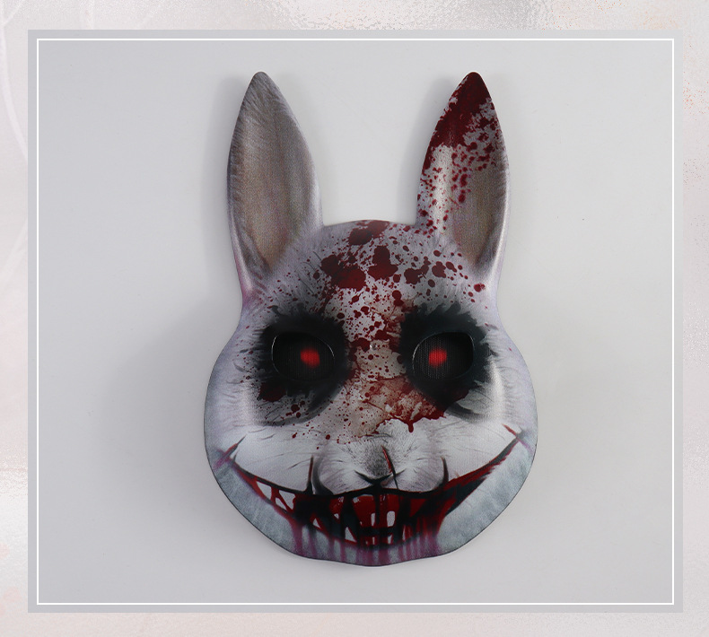 Halloween Rabbit Face Mask - Plastic - product details