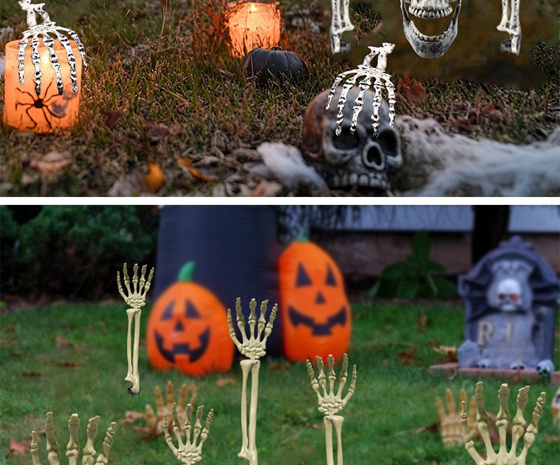 Halloween Ghost Hand Yard Stake - Plastic - product details