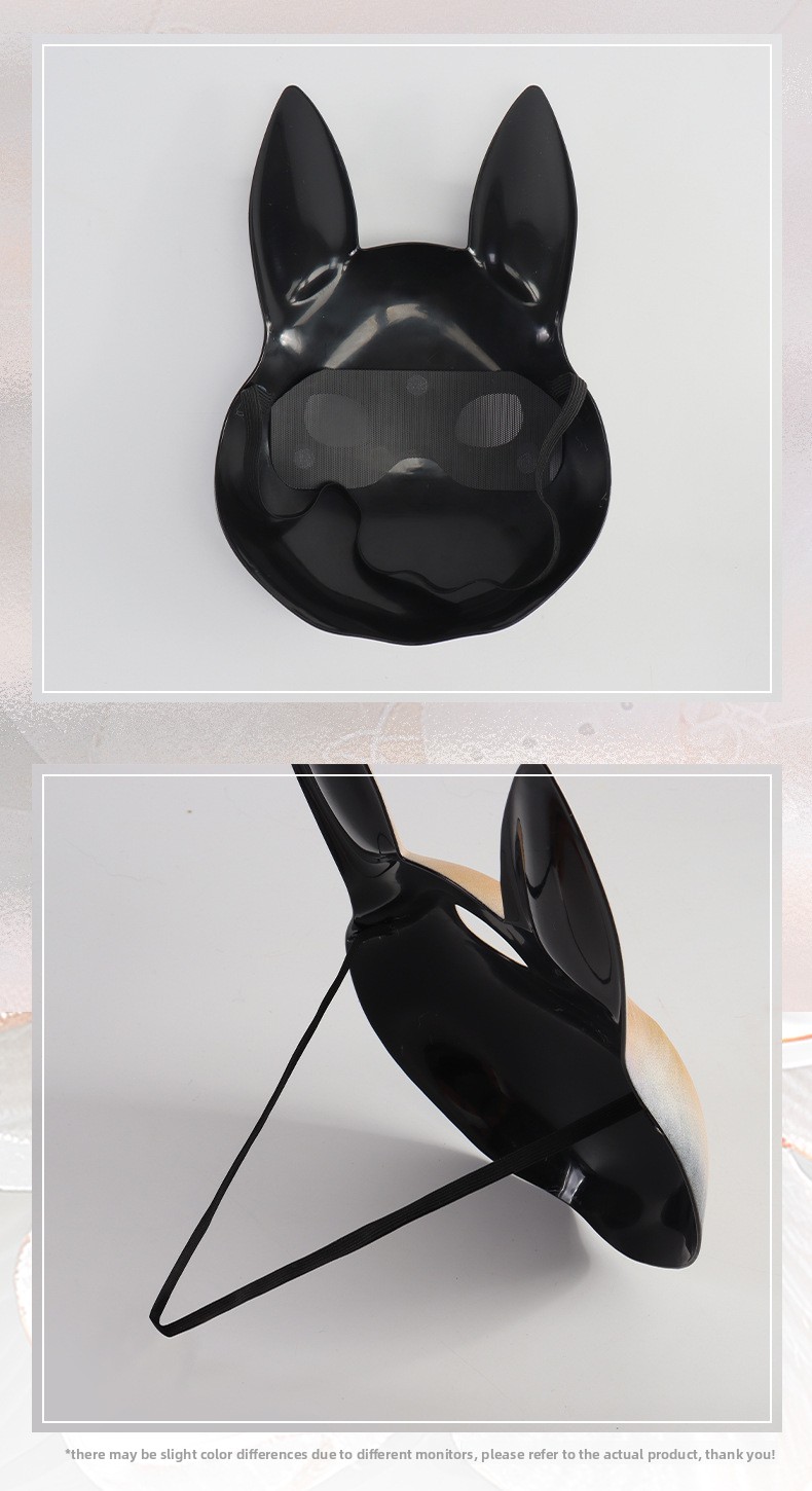Halloween Rabbit Face Mask - Plastic - product details