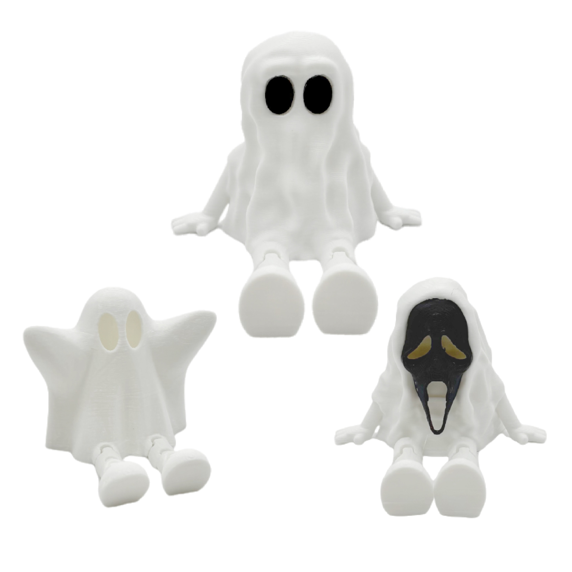 Halloween 3D Printed Articulated Ghost Figure - Plastic - product details