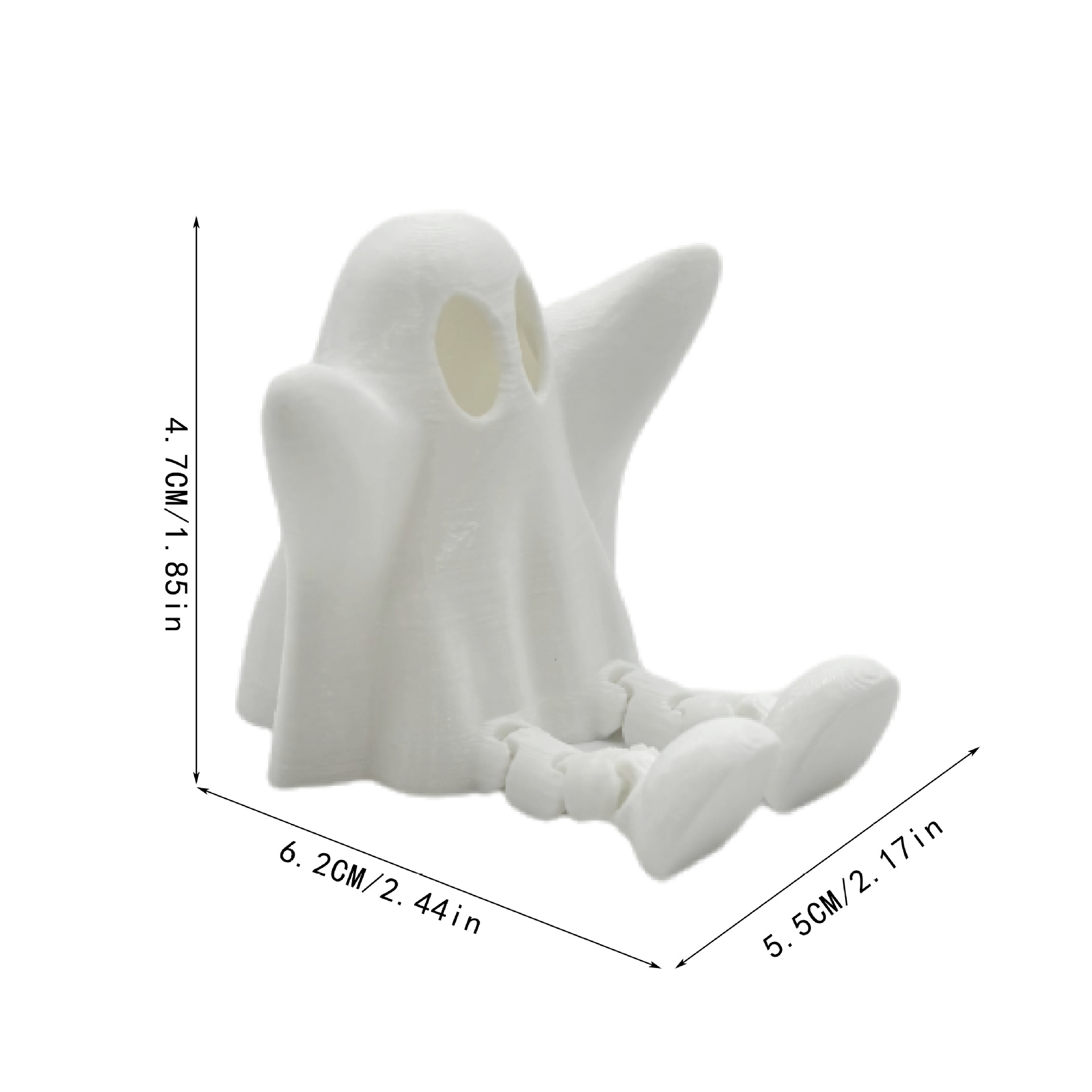 Halloween 3D Printed Articulated Ghost Figure - Plastic - product details