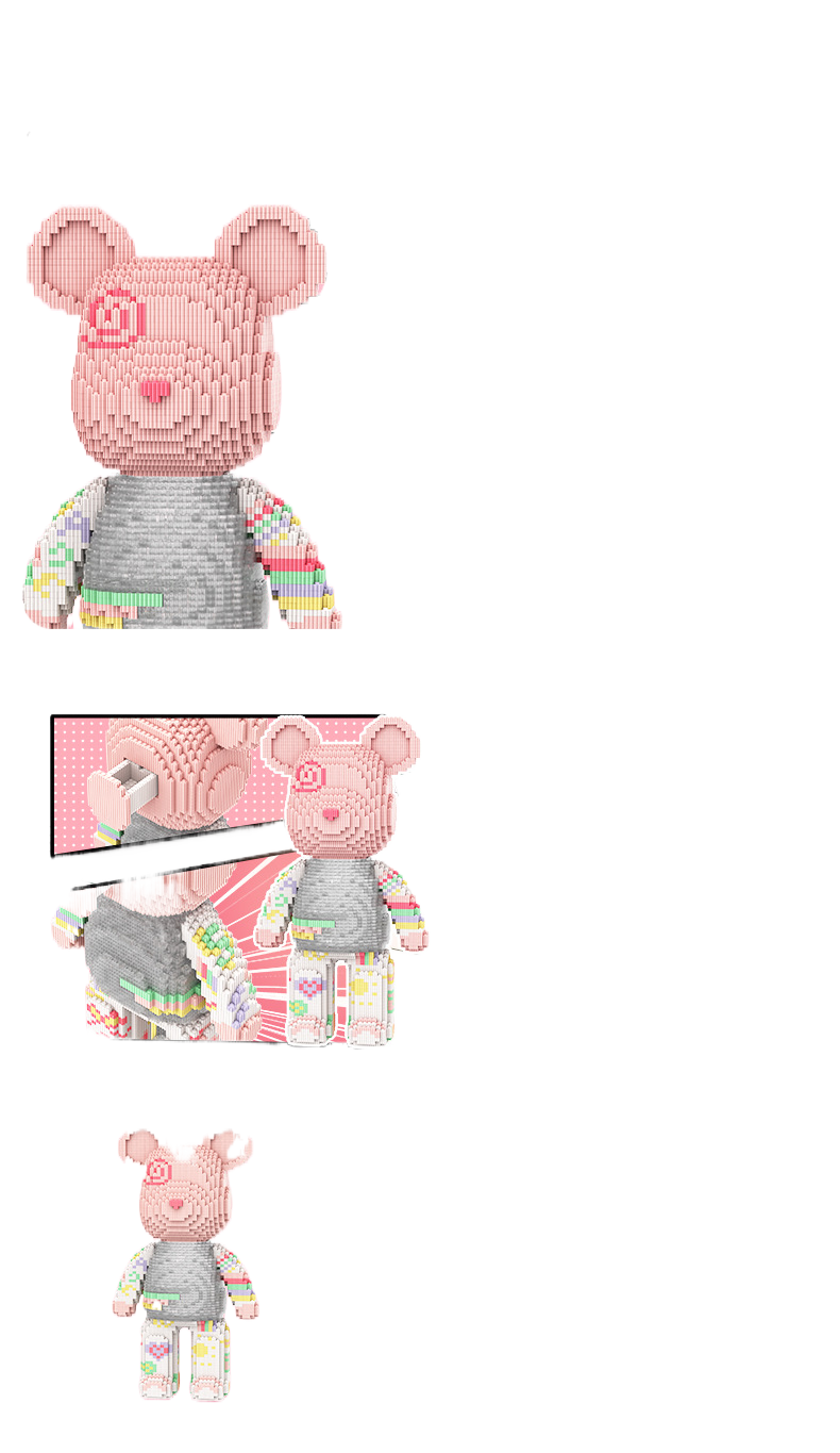 Large bear or rabbit building block figure, product view 8