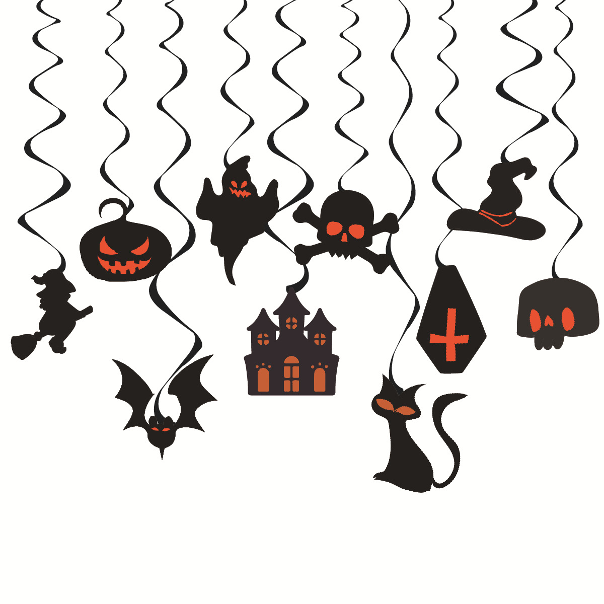 Halloween Honeycomb Hanging Decorations - Witch and Spider Designs - product details