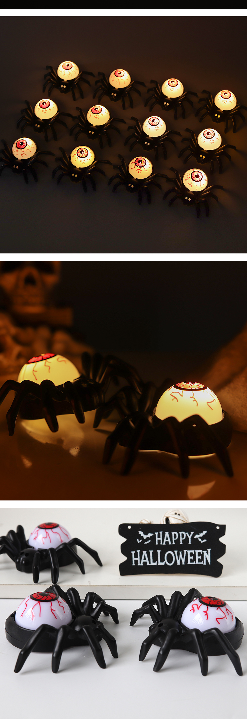 Halloween Spider Decorative Lights - Plastic - product details