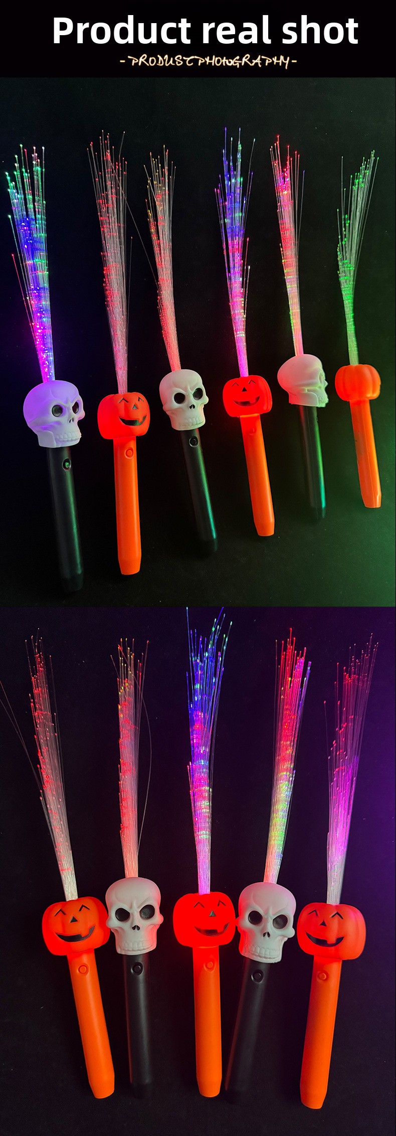 Halloween Light-Up Pumpkin and Skull Toys - product details