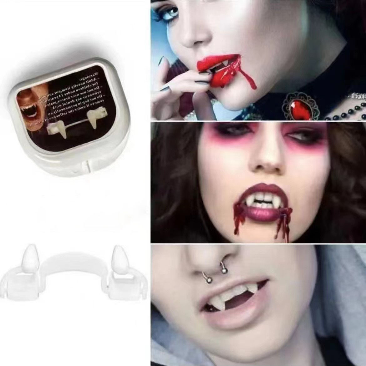 Halloween Vampire and Zombie Costume Teeth - Plastic - product details