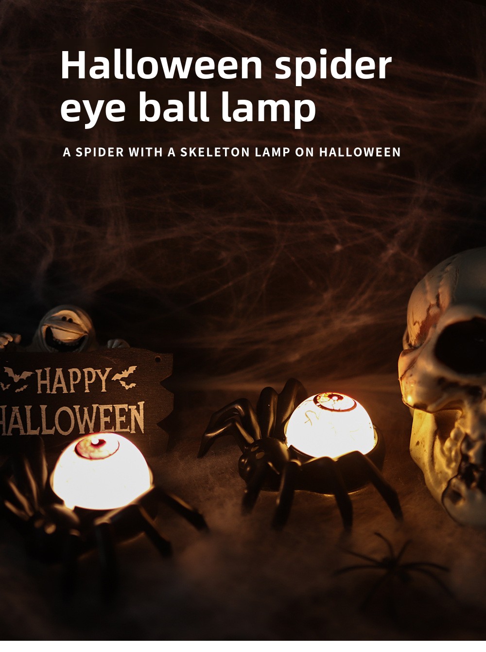 Halloween Spider Decorative Lights - Plastic - product details