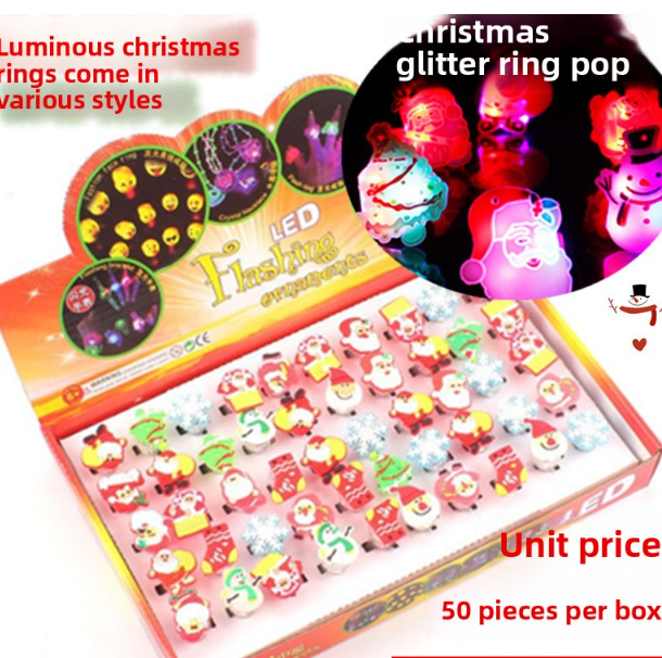 Halloween and Christmas LED Party Rings - Plastic - product details