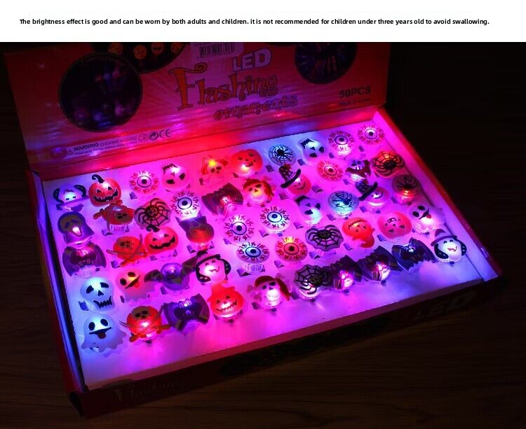 Halloween and Christmas LED Party Rings - Plastic - product details