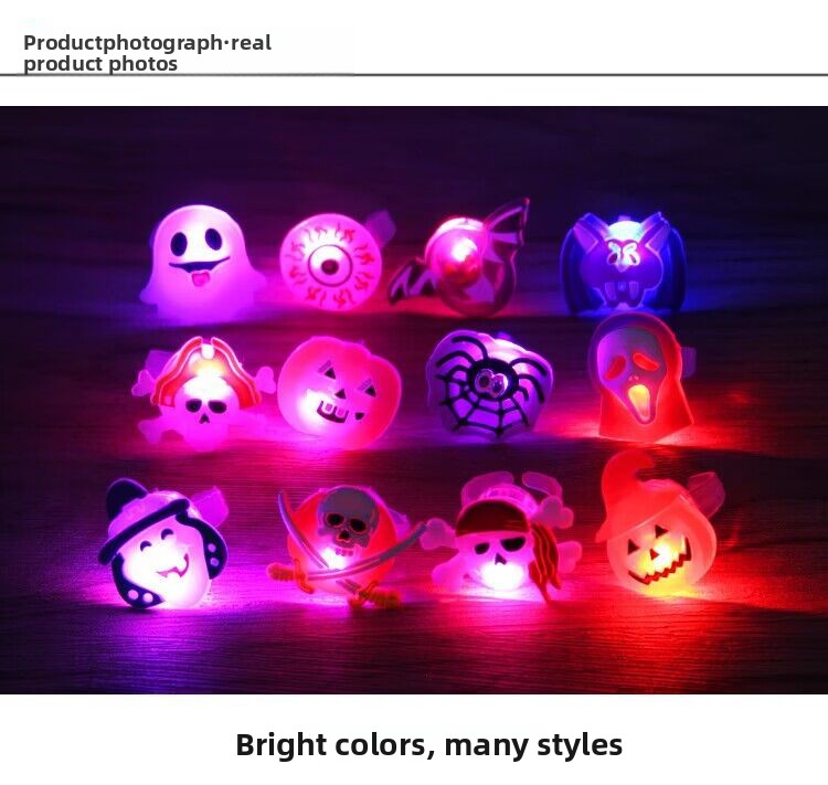 Halloween and Christmas LED Party Rings - Plastic - product details
