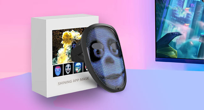 Halloween Bluetooth Gesture-Controlled LED Mask - Plastic - product details