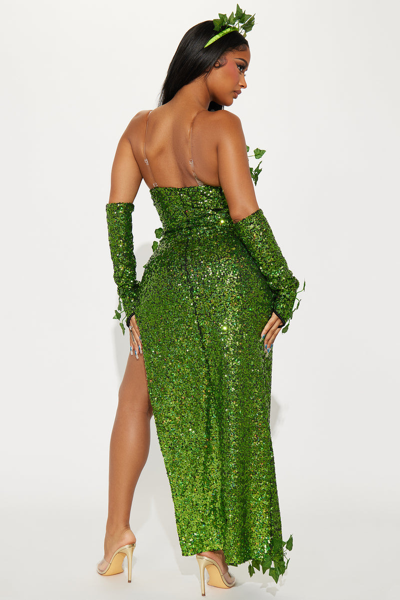Halloween Leaf Sequin Dance Dress - product details