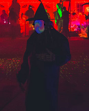 Halloween Bluetooth Gesture-Controlled LED Mask - Plastic - product details
