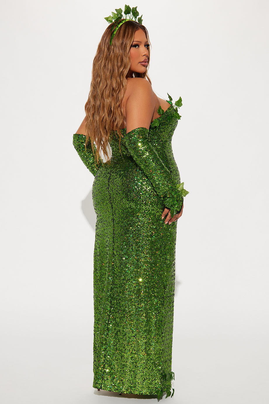 Halloween Leaf Sequin Dance Dress - product details