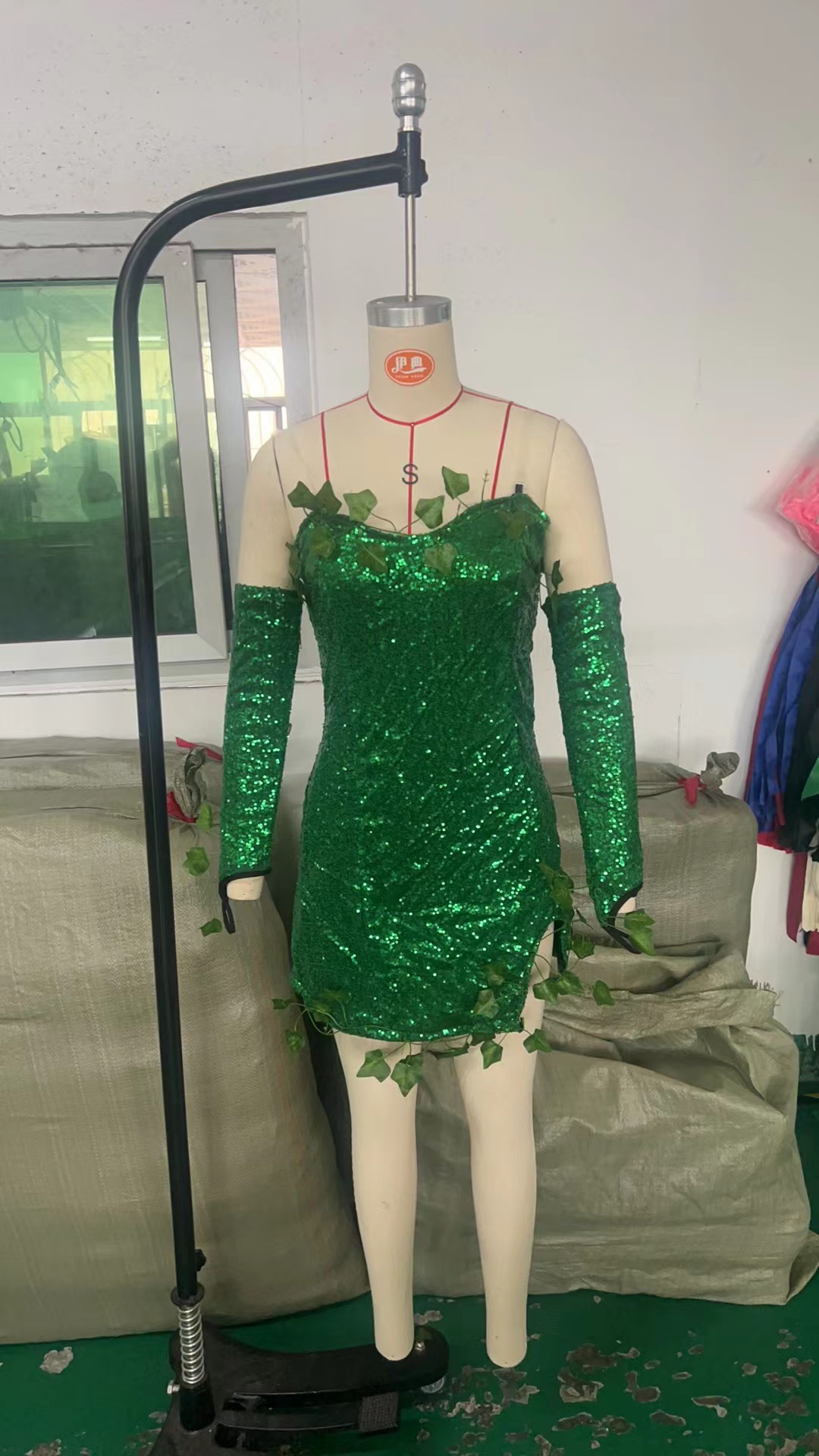 Halloween Leaf Sequin Dance Dress - product details