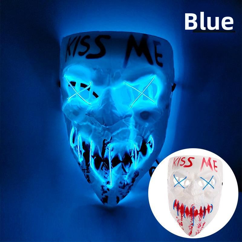 LED Glowing Mask for Halloween Masquerade - PVC - product details