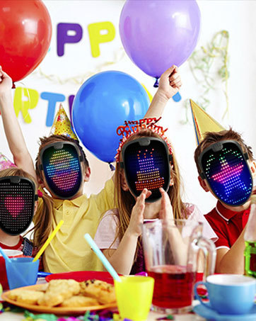 Halloween Bluetooth Gesture-Controlled LED Mask - Plastic - product details