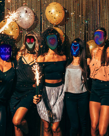 Halloween Bluetooth Gesture-Controlled LED Mask - Plastic - product details