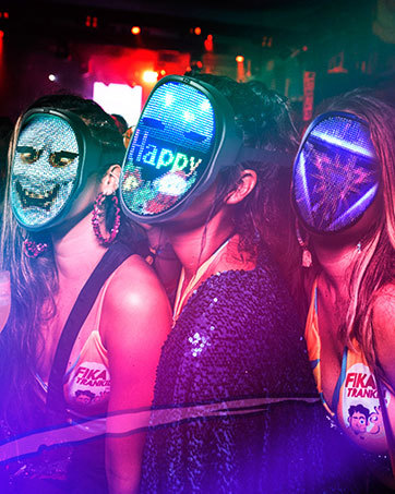 Halloween Bluetooth Gesture-Controlled LED Mask - Plastic - product details
