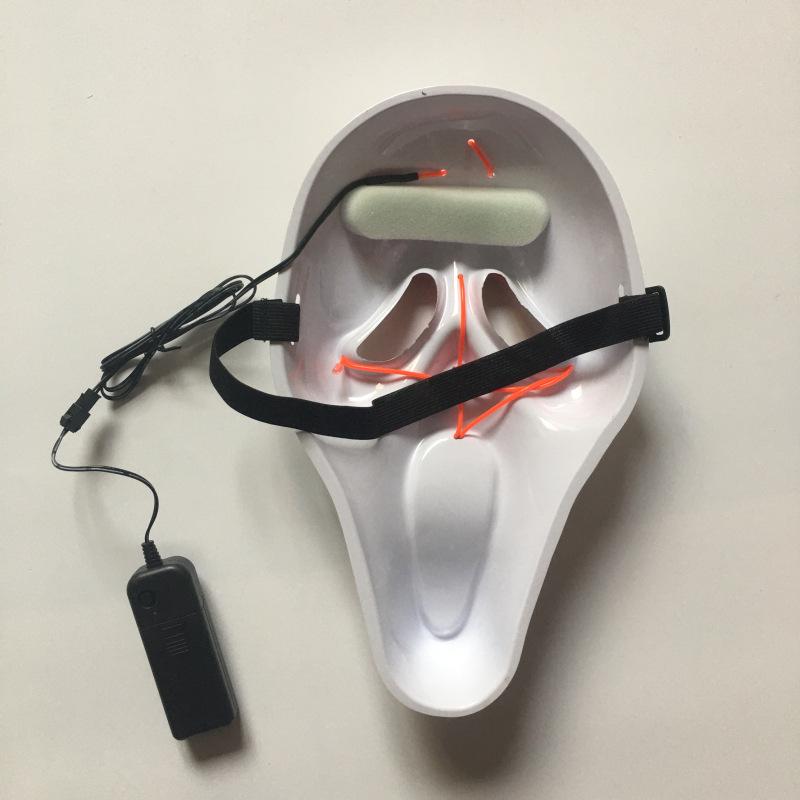 LED Glow Horror Scream Mask for Halloween - Plastic - product details